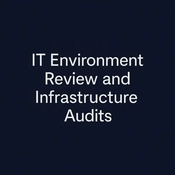 IT Environment Review and Infrastructure Audits