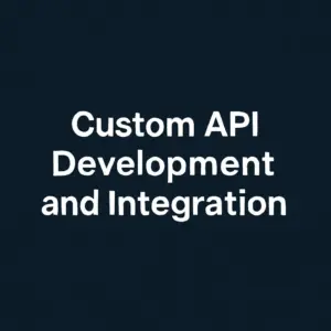 Custom API Development and Integration