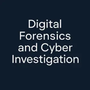 Digital Forensics and Cyber Investigation